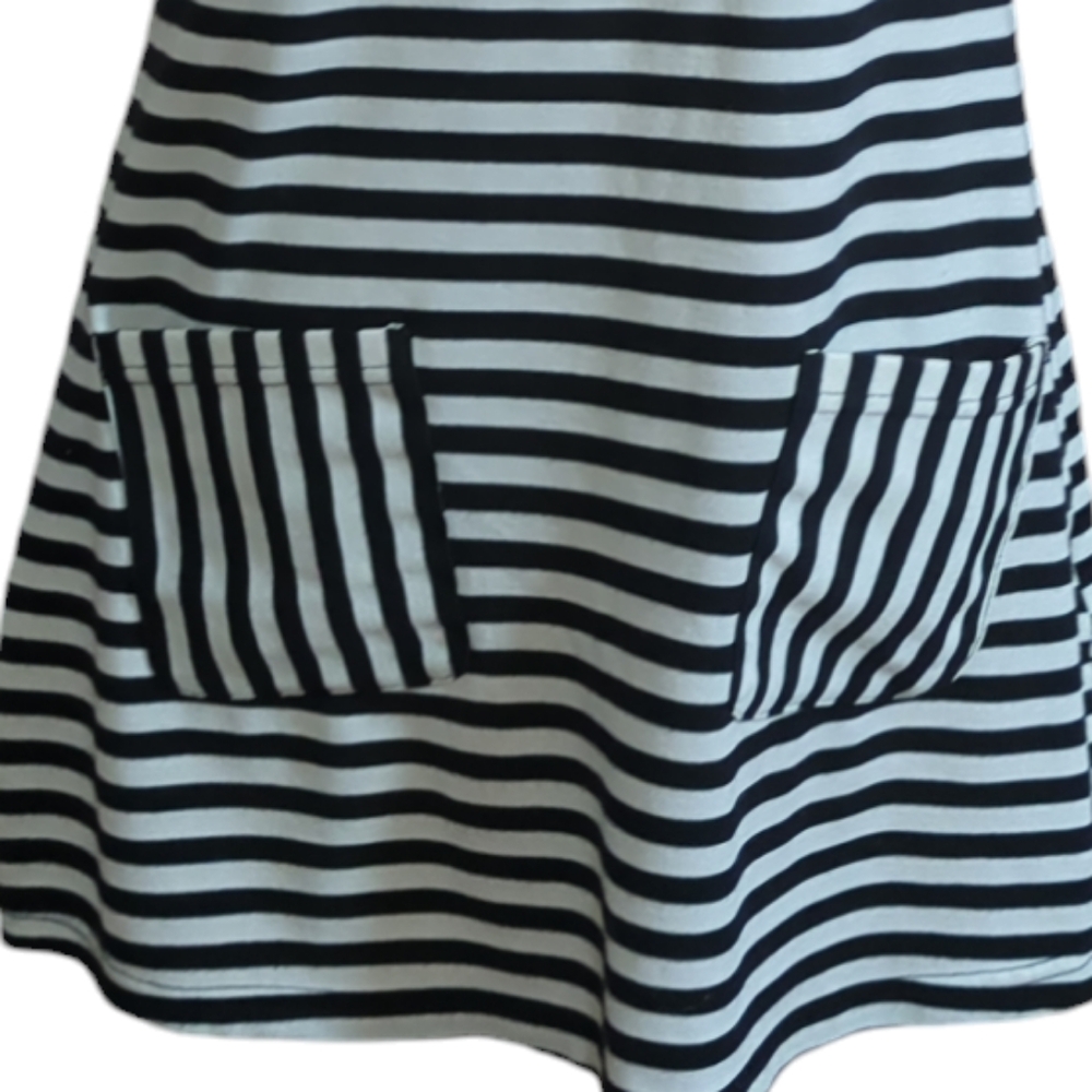 JJ Authentic mini dress with line and pocket color white/black size L - Picture 3 of 7